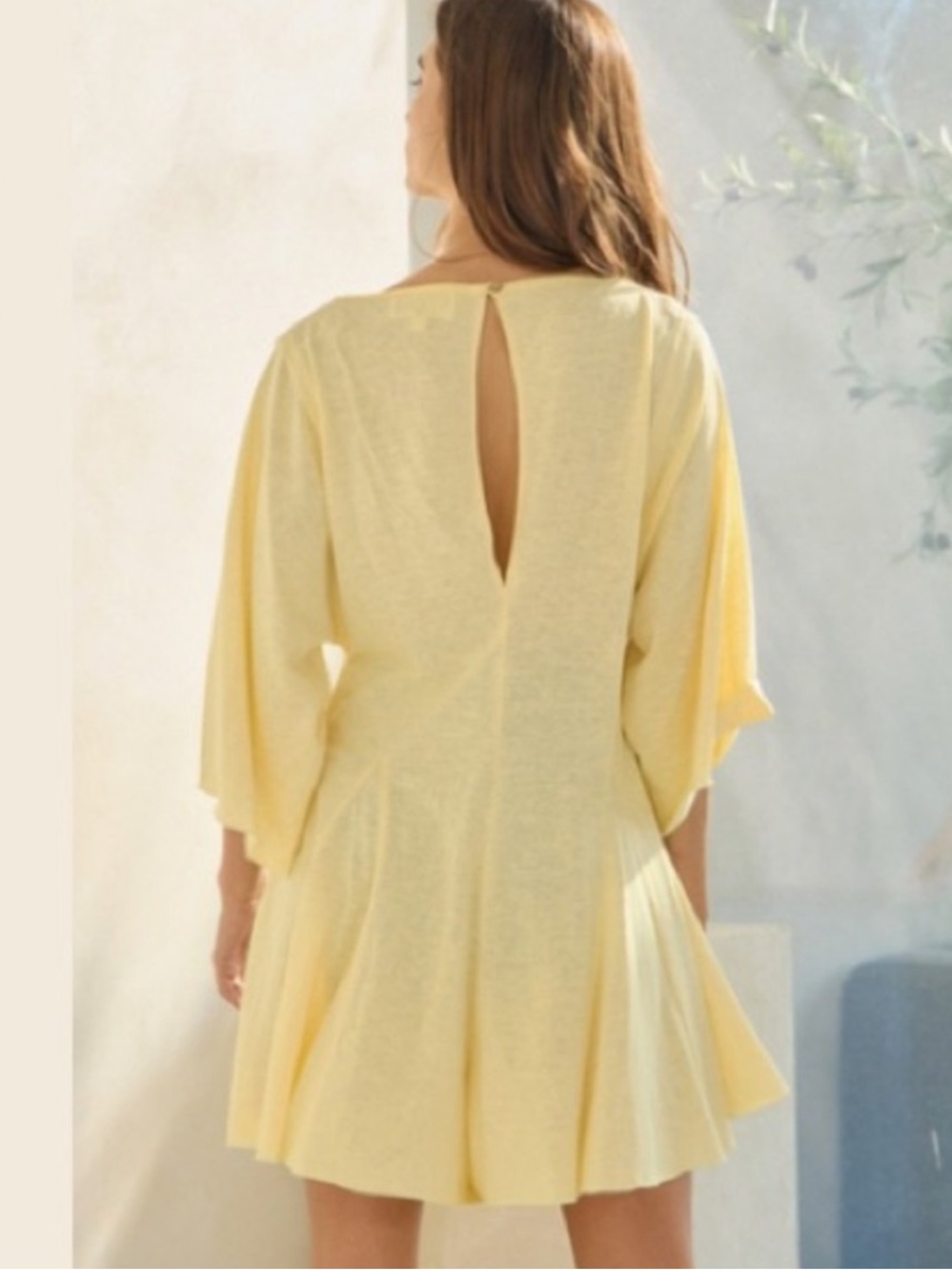 NWOT Free People Free-Est Mona Romper in Yellow Gauze Size Large - Picture 2 of 9